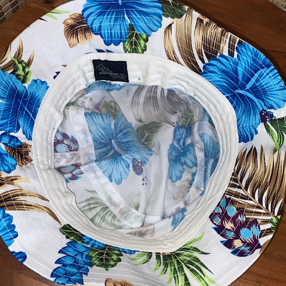 🔷Jacobson Tropical Hawaiian Flower Bucket Hat Unisex NWOT Size OS - Picture 3 of 4